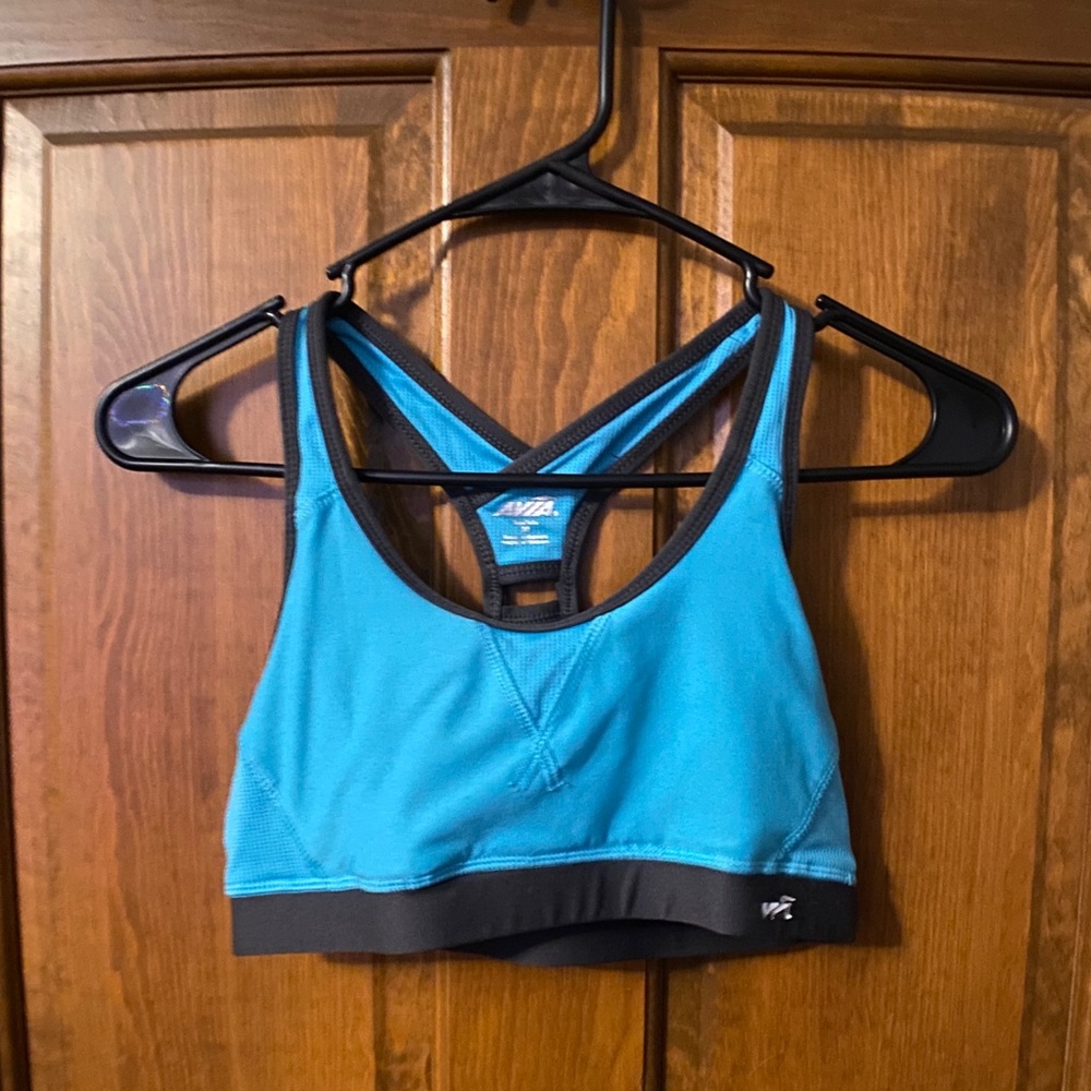 Blue and Gray Avia Sports Bra